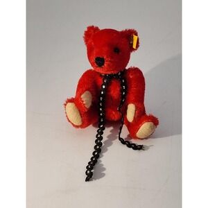 Vintage Steiff Red mohair mini fully jointed teddy bear 666667